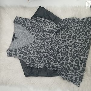 WHBM Soft Leopard Print Sleeveless Lounge Top